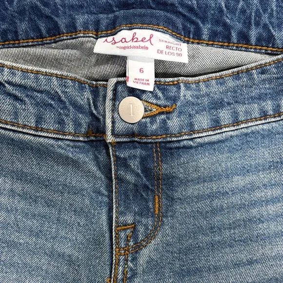 Isabel Maternity by Ingrid & Isabel Mid Blue Boyfriend Maternity Jeans - Picture 2 of 7